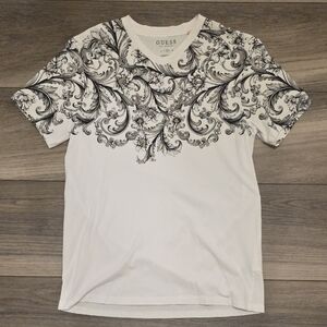 GUESS White and Black Men's Shirt